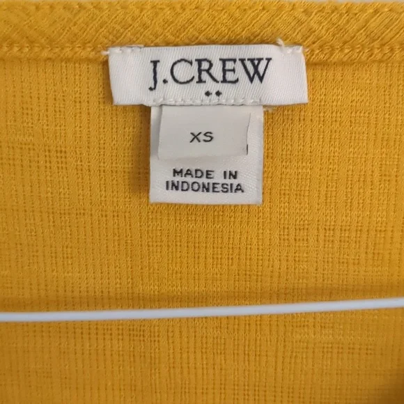 J. Crew Golden Yellow Top, Tie Bottom, Size XS - Picture 3 of 5